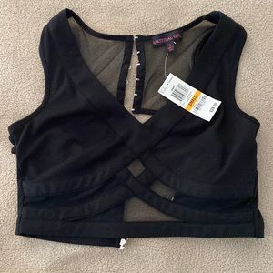 Material girl black sexy club top